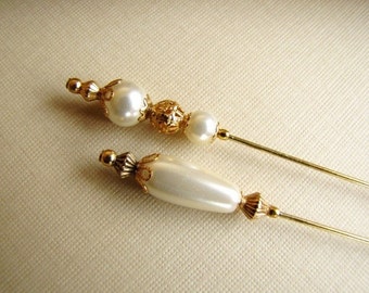 Ivory Pearls HatPins Hijab Pins