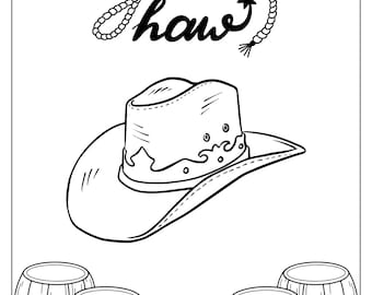 western coloring page, cowboy coloring page, kids coloring page, summer activity, kids activity, printable coloring page, cheap color page