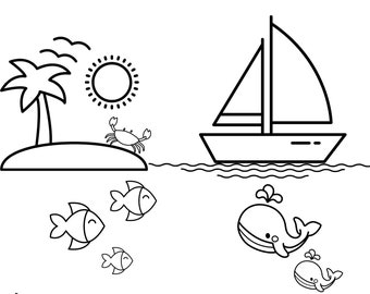 summertime coloring page, kids summer activity, kids coloring page, coloring book, coloring page, adult coloring page, summer activity