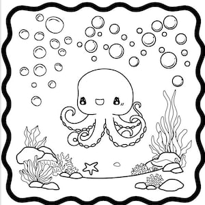 Octopus Printable Coloring Page