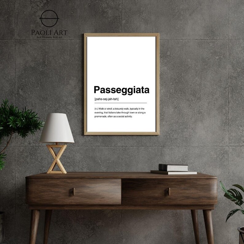 25 Italian Dictionary Definition Prints Digital Download Wall Art for