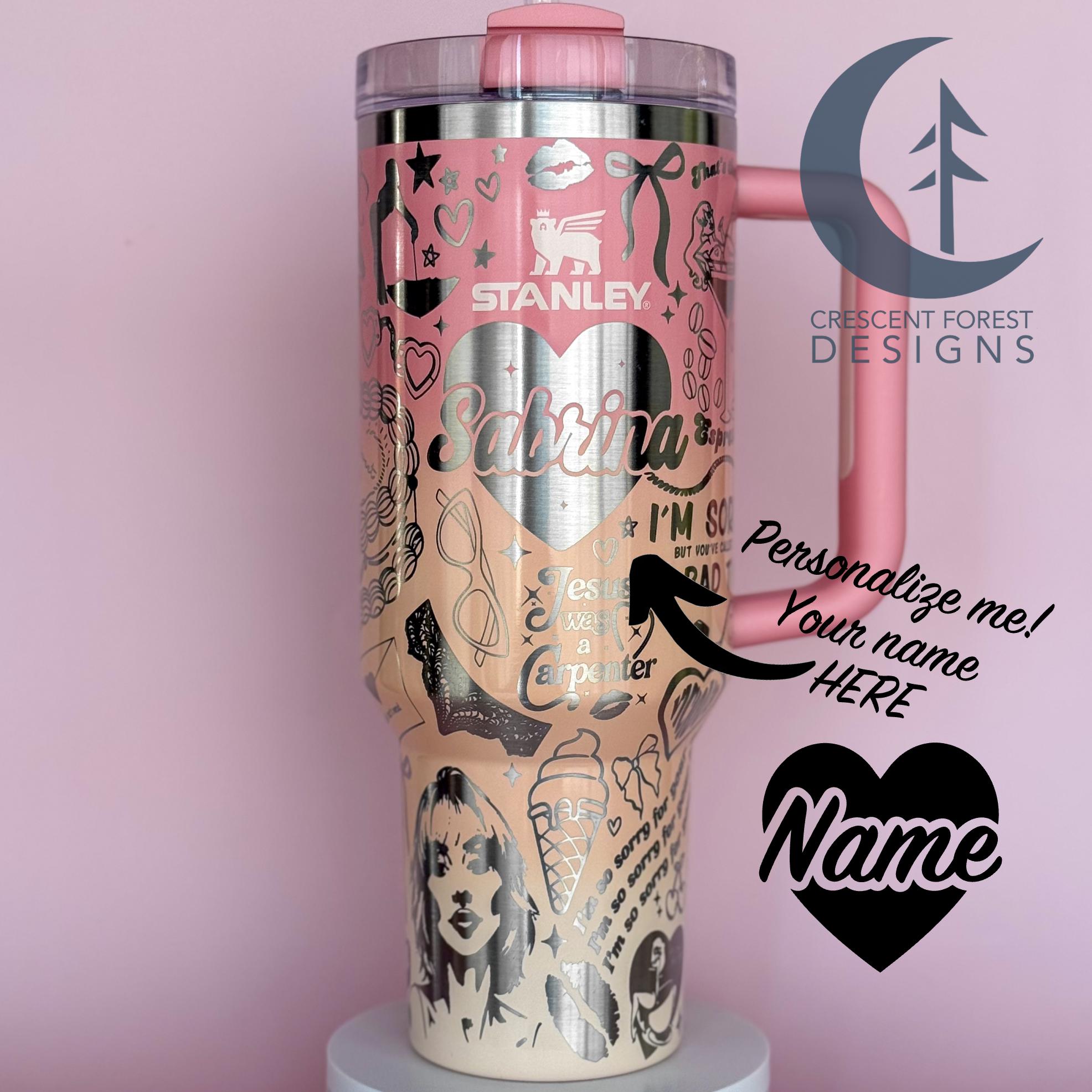 Sabrina Carpenter 40oz Engraved Stanley Quencher | Pop Star