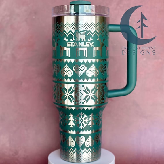 Christmas Sweater Engraved Stanley Quencher 40 Oz Engraved