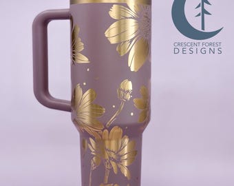 Daisy Engraved 40 Oz Stanley Protour | Custom Stanley | Flower