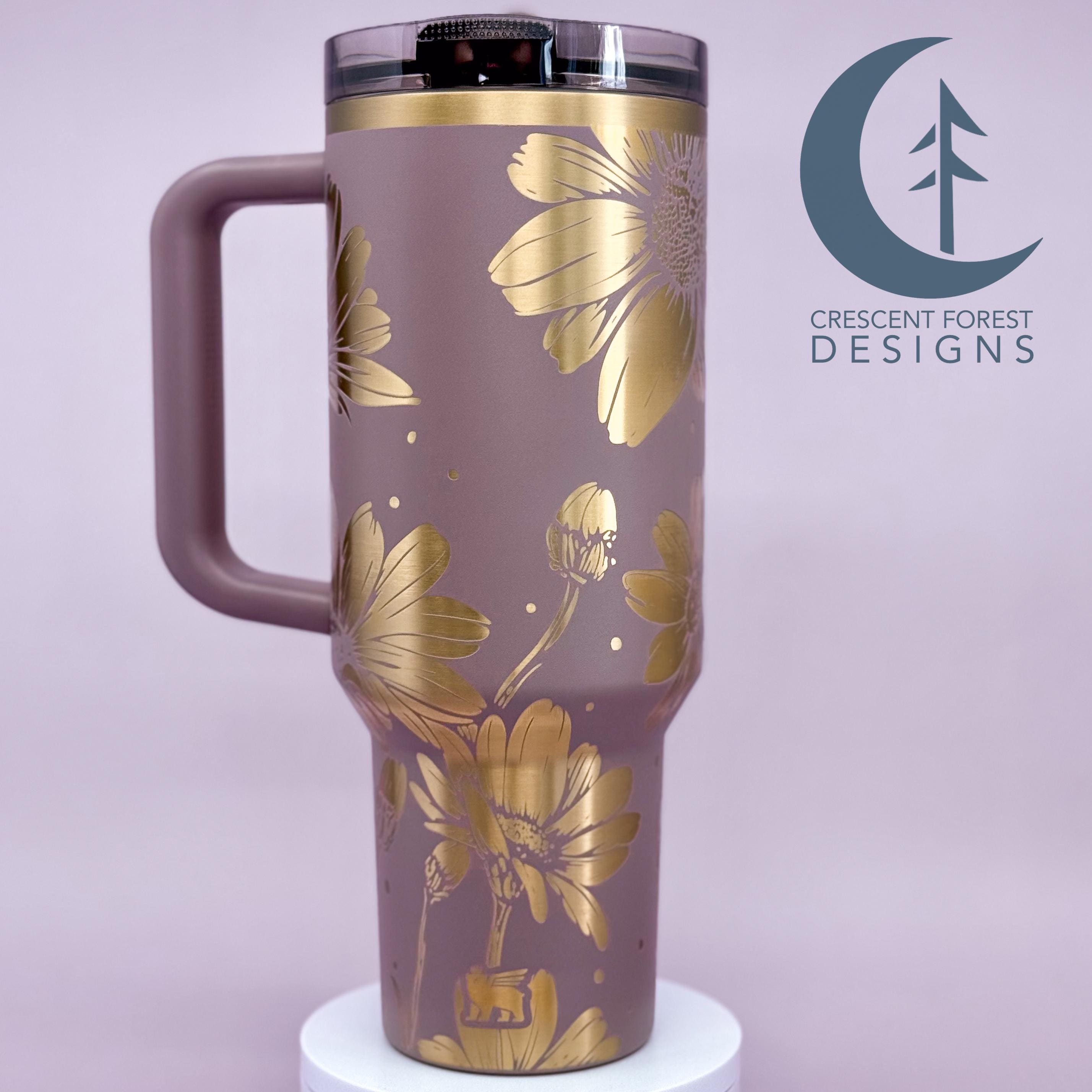 Daisy Engraved 40 Oz Stanley Protour | Custom Stanley | Flower