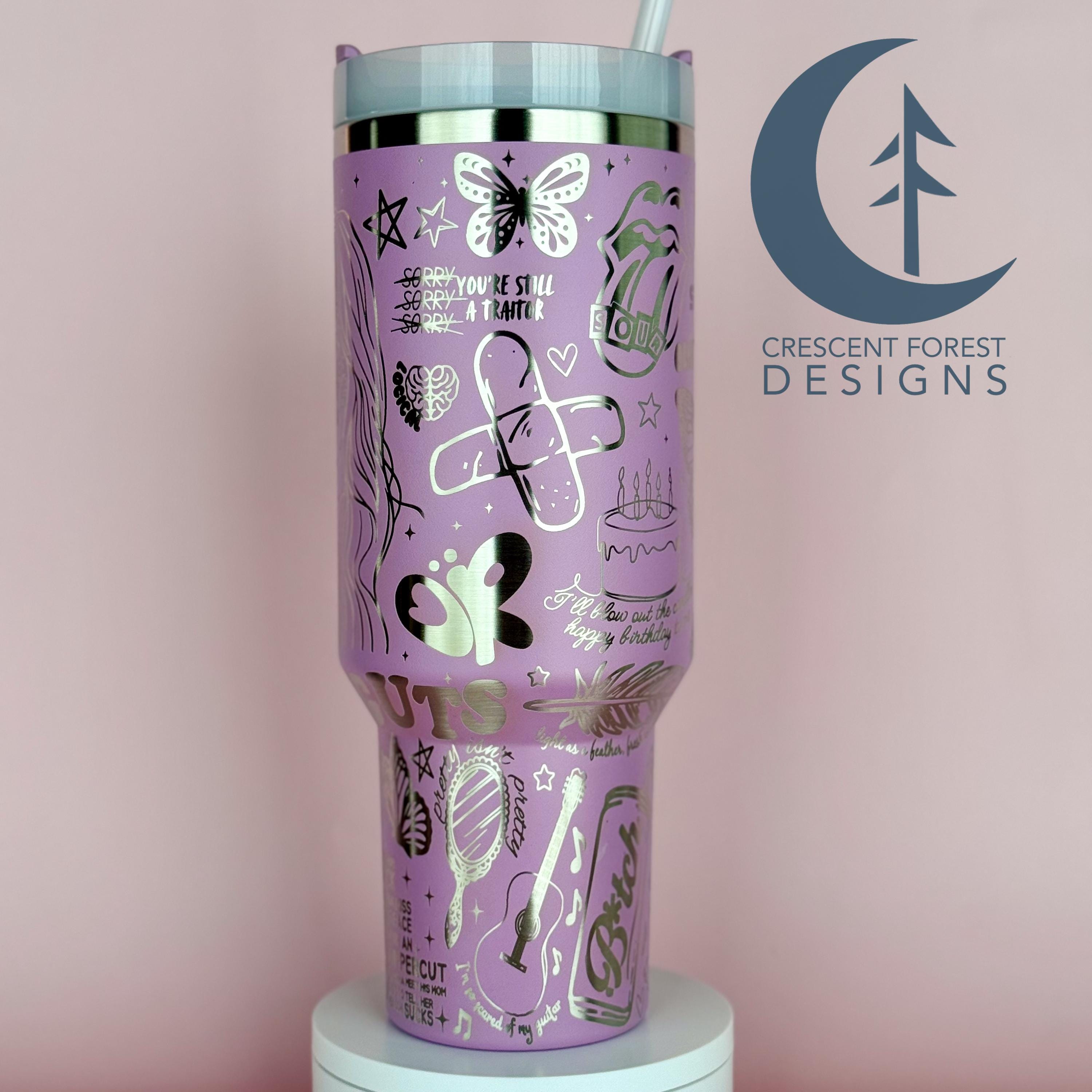 40 Oz Engraved Olivia Rodrigo Stanley Quencher | Pop Star Tumbler