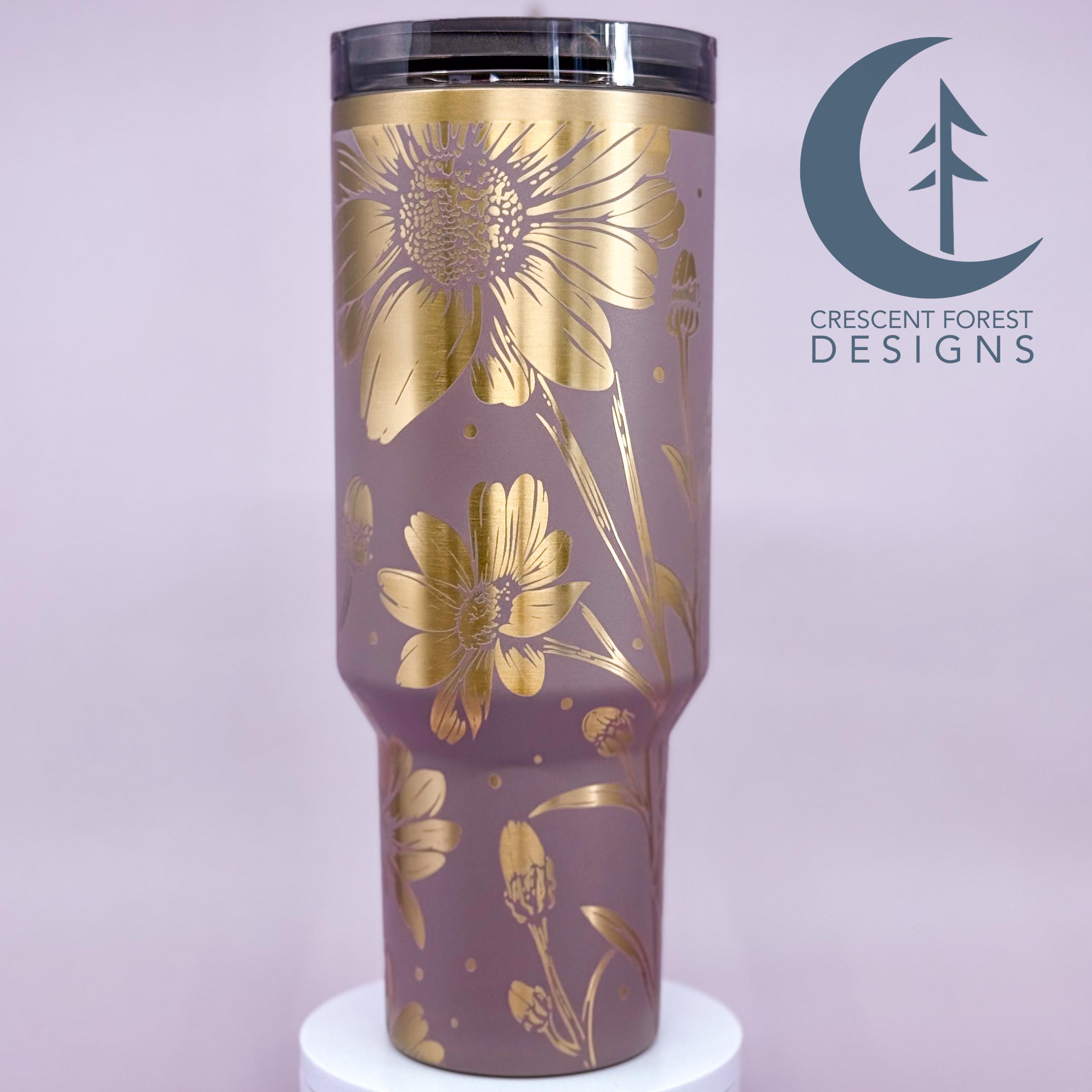 Daisy Engraved 40 Oz Stanley Protour | Custom Stanley | Flower