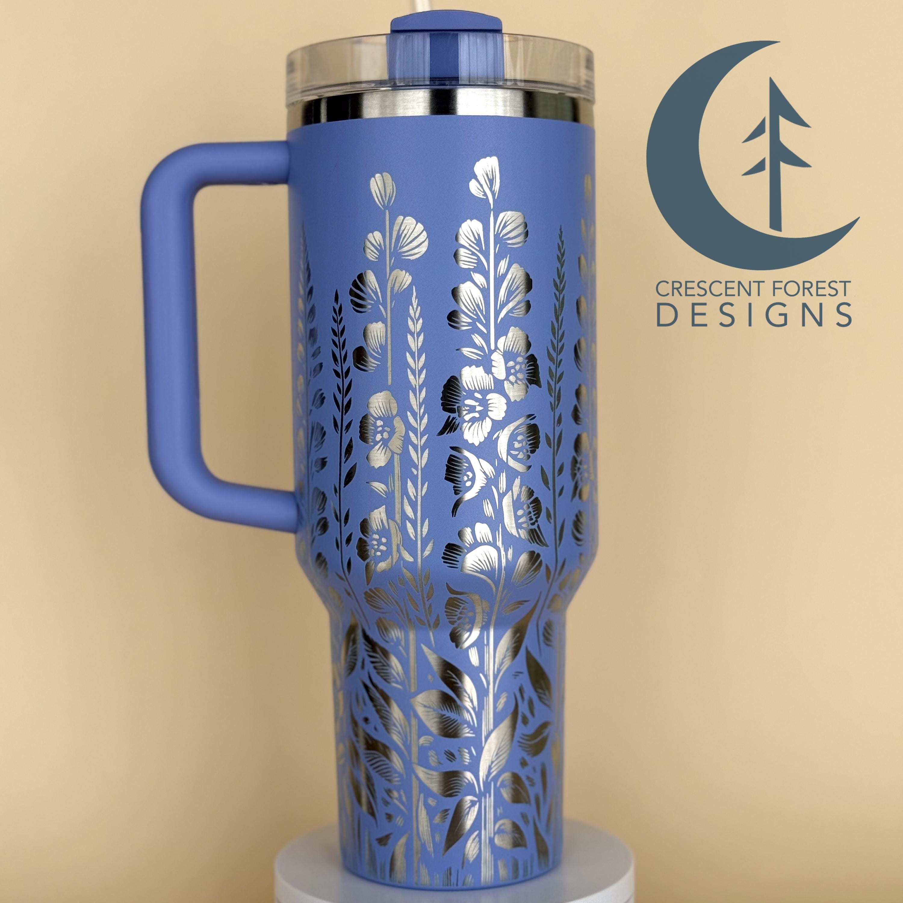 Lupine Wildflowers Engraved Stanley Quencher (40 Oz) | Texas