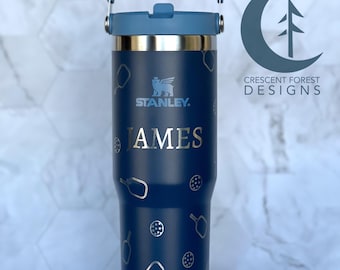Custom Engraved 30oz Stanley IceFlow Flip Straw Tumbler | Personalized Stanley | Custom Engraved Leakproof Tumbler | Customizable Team Cups