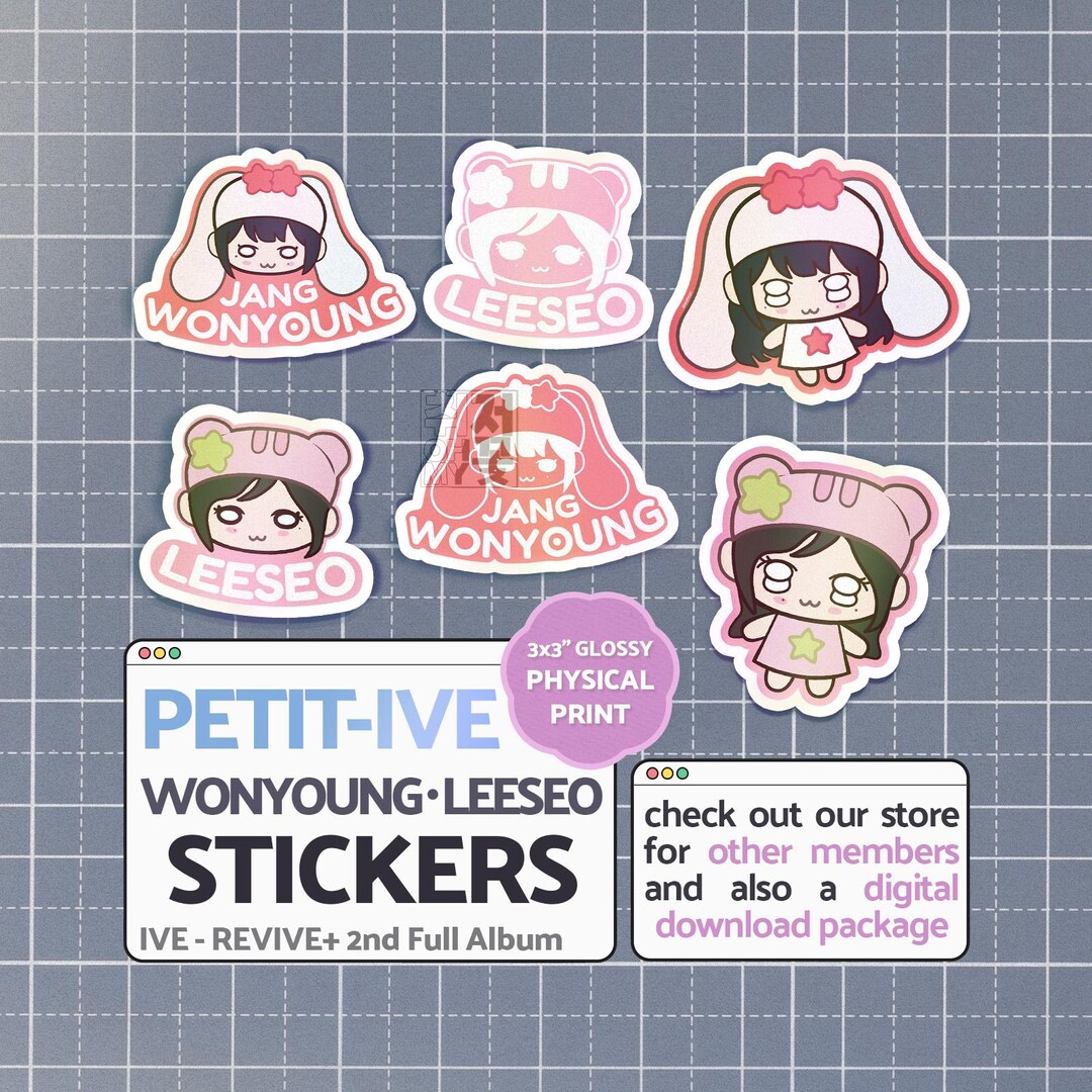 IVE REVIVE+ Album Petit-ive Version Sticker Pack DIY Merch Jang