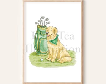 Robert Harrop, Doggie People, CC33 Golden Retriever Playing Golf