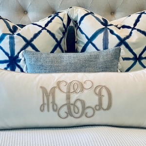 Applique Monogram Pillow, INSERT INCLUDED, Gender Neutral Nursery Decor, Wedding Couple Bedding, Teen Bedroom Decoration