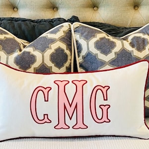 Monogrammed pillows etsy clearance