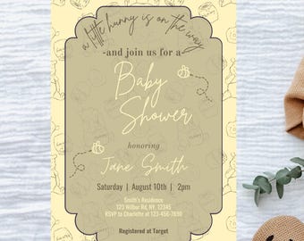 Winnie The Pooh Baby Shower Invitation