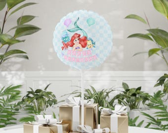 Little Mermaid Birthday Balloon Round 11" Balloon