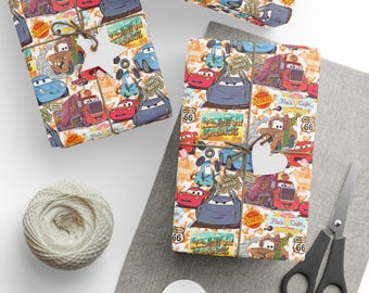 Cars Radiator Springs Cadeaupapier, rol 1 st