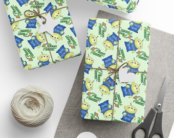 Papel de embrulho para presente Pizza Planet Aliens, 1 rolo