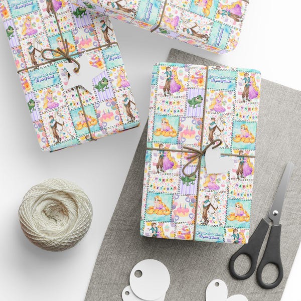 Tangled Birthday Gift Wrapping 1pc Roll