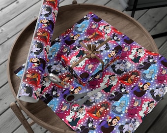 Villain Gift Wrap – Dark & Wicked Wrapping Paper for Birthday, Baby Shower, Evil Party Supplies