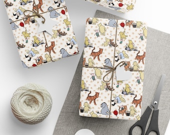 Papeles para envolver regalos de Winnie the Pooh (rollo de 1 unidad)