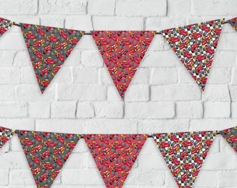 Cars Birthday Party Banner | Canvas Racing Garland | Lightning Car Celebration Decor | Kids Party Banner Set