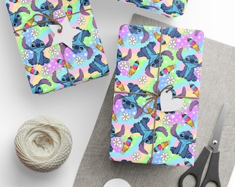 Stitch Rainbow Gift Wrapping Papers 1pc Roll