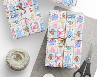 Cinderella Birthday Gift Wrapping Papers 1pc Roll