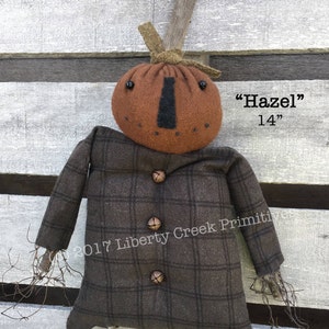 Hazel Primitive Fall Halloween Pumpkin Doll Pattern