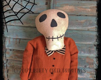 Primitive Halloween Skeleton Doll PATTERN