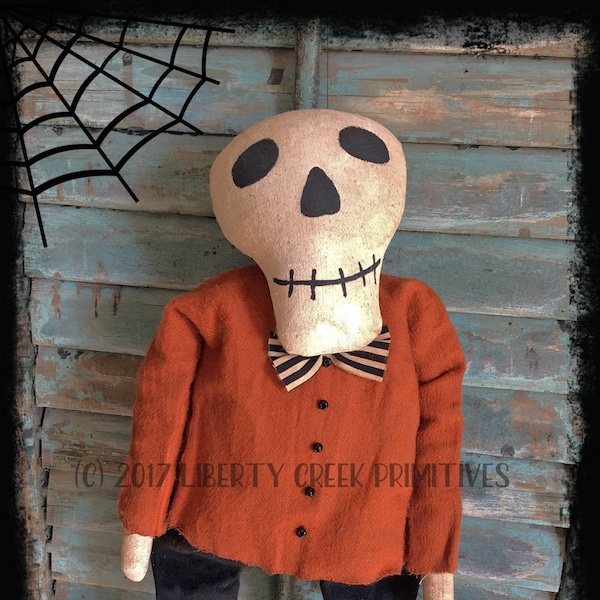 Primitive Halloween Skeleton Doll PATTERN