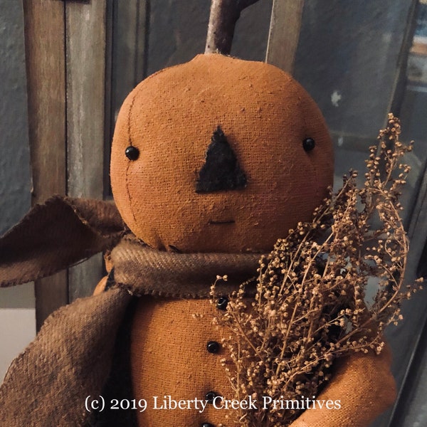 Primitive Pumpkin Doll Gus PATTERN Digital Download