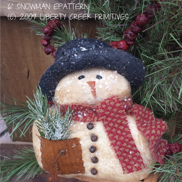 Primitive Snowman Patterns - Etsy