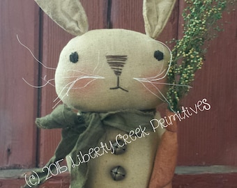 Primitive Easter Bunny Rabbit Digital PATTERN Edgar - Liberty Creek