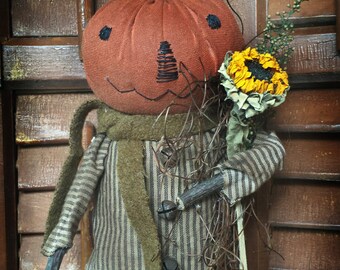 Mr Pumpkin Halloween Fall Doll Digital Pattern