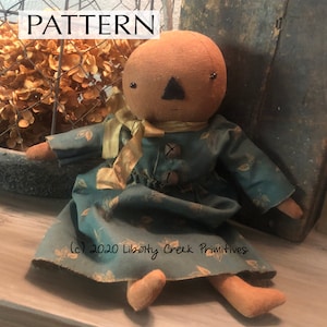 Primitive Pumpkin Girl Marigold PATTERN Digital Download