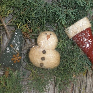Instant Download Tiny Primitive Snowman Garland Ornaments Digital Pattern - Liberty Creek
