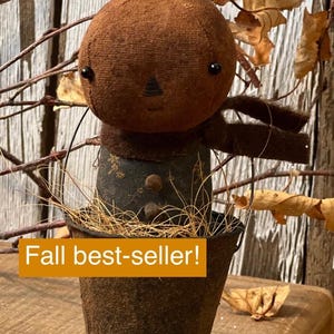 Primitive Pumpkin Patch Fall Wee Dolls Digital PATTERN
