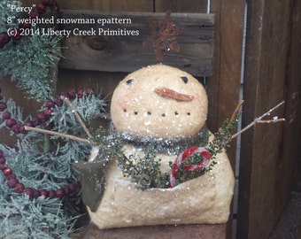 Primitive Snowman "Percy" Digital Download Pattern Liberty Creek