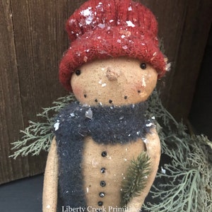 Primitive Snowman Digital PATTERN Benny