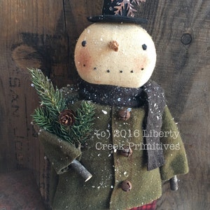 Sherman Primitive Snowman Doll Digital Pattern