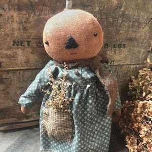 Primitive Pumpkin Girl Liza Digital PATTERN - Liberty Creek