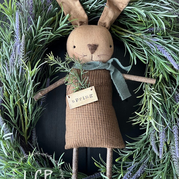 New!! Primitive Easter Bunny Rabbit Doll Eleanor Digital PATTERN