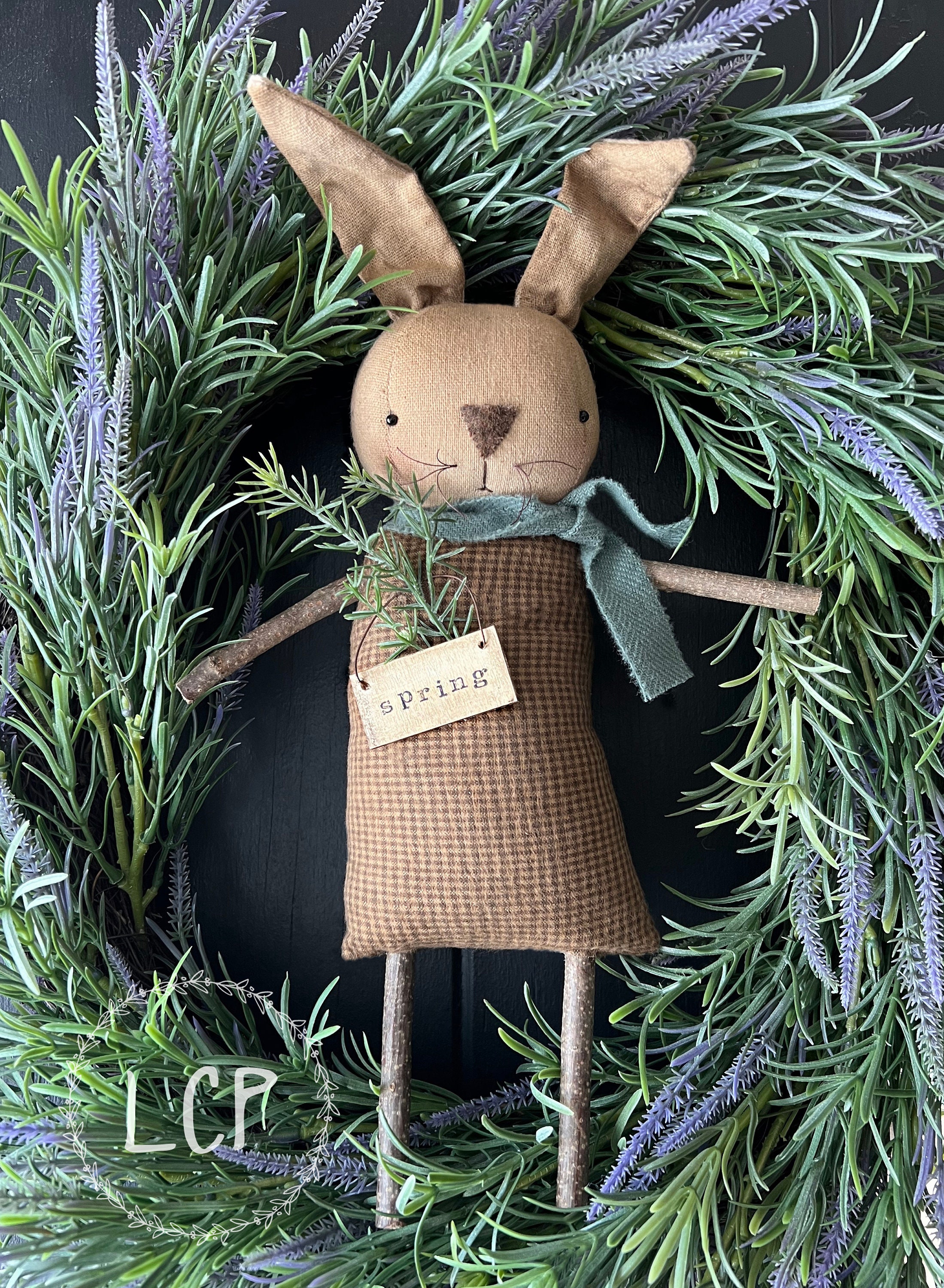 Poupée primitive Lapin de Pâques Lapin Eleanor MOTIF numérique