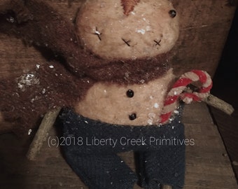 Primitive Snowman PATTERN Sugarplum