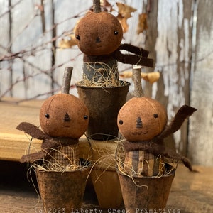 Primitive Pumpkin Patch Fall Wee Dolls Digital PATTERN