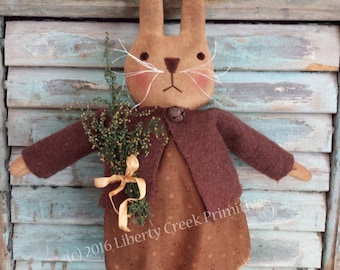 Primitive Easter Bunny Rabbit Doll Pattern "Daisy"