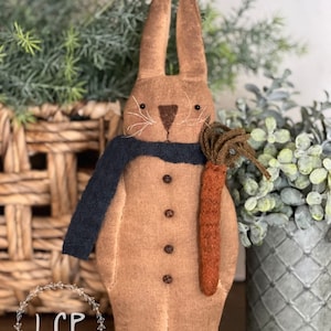 Primitive Easter Bunny Rabbit Doll Wilbur Digital PATTERN