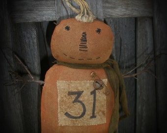 Instant Download Primitive Halloween Pumpkin Jack Epattern