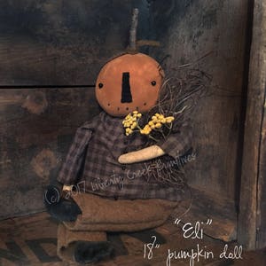 Primitive Fall Pumpkin Doll PATTERN ~ Eli