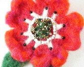 Needle felted brooch felted wool jewelry beaded jewelry brooch felted wool felt brooch wool flower broach fabric flower brooch woolflowe 293